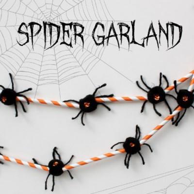 Create A Garland Of Spiders